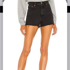 Levi's Black Jean Shorts for Women